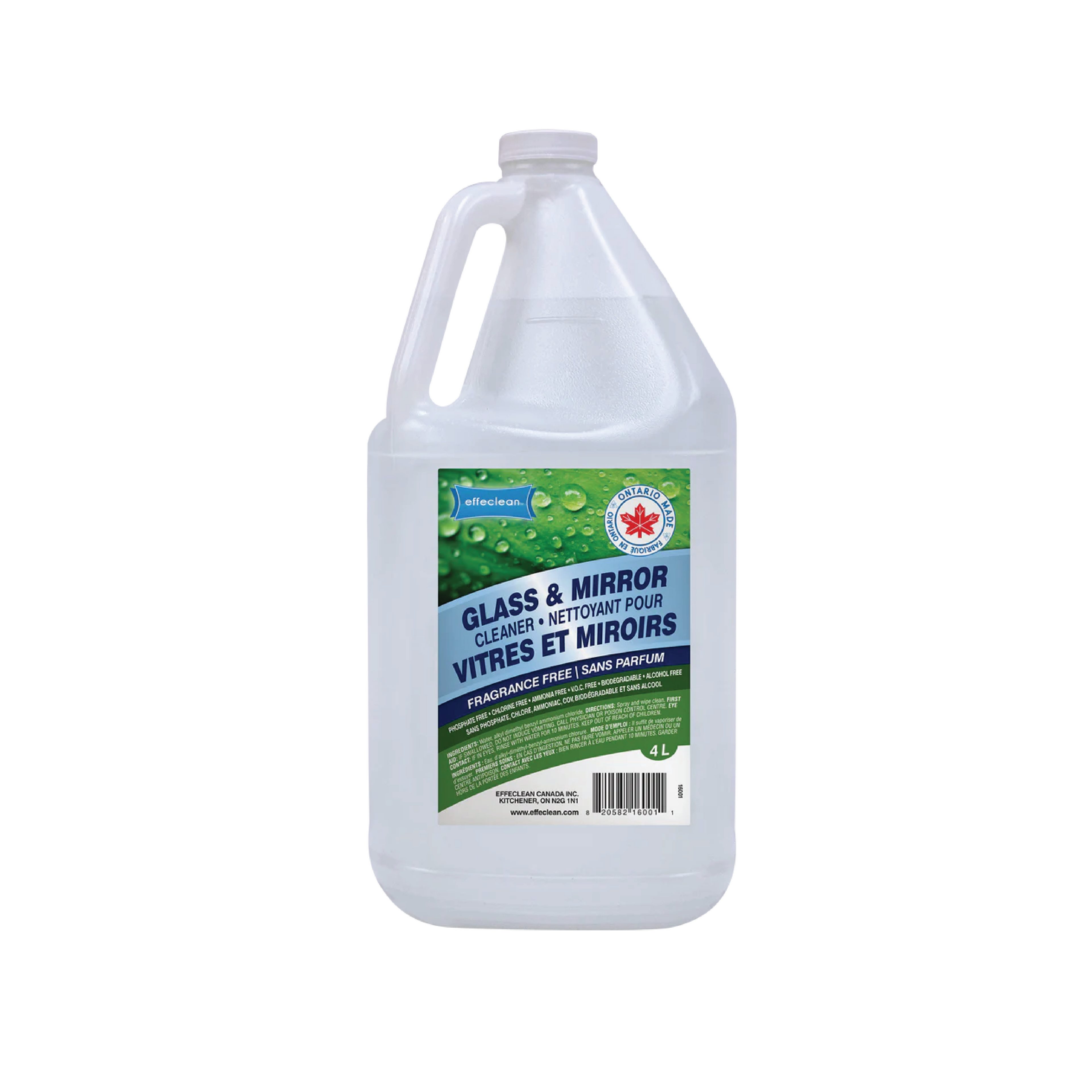 Glass & Mirror Cleaner Frangrance free 4L