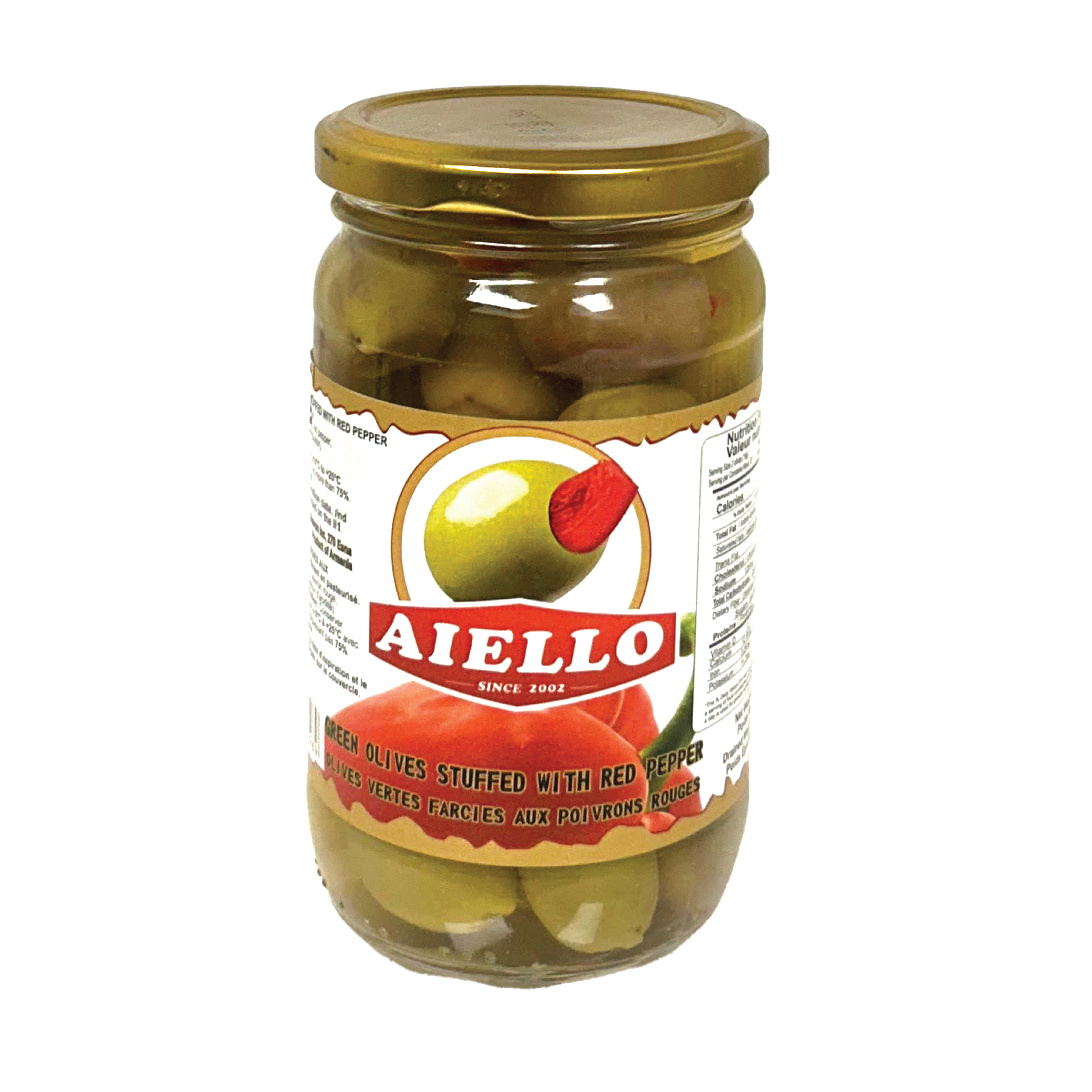 Olive stuffed with Pepper (12 Glass jars in Case)