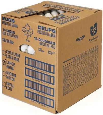 Whaite Eggs Large size 180 in Carton
